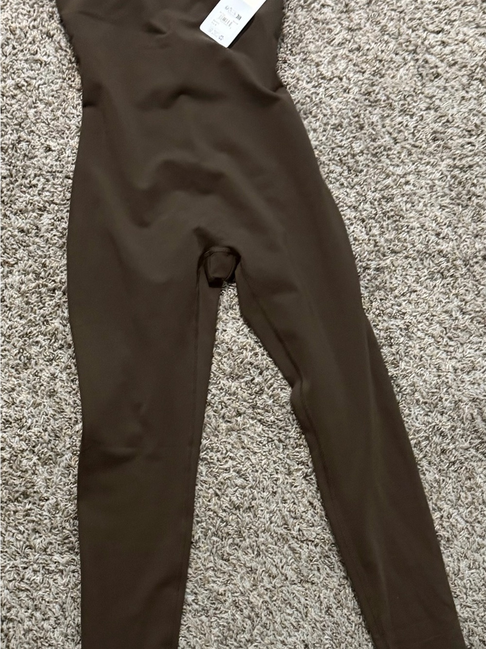 ALO Yoga Brown High-Rise Stretch Jumpsuit